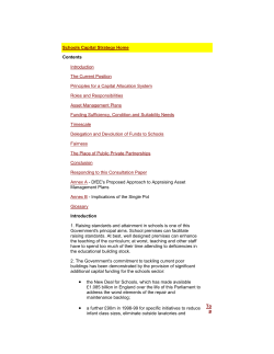 Schools Capital Strategy - Digital Education Resource Archive (DERA)