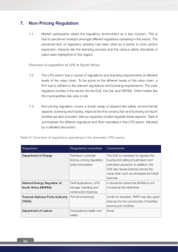 Non-Price Regulation