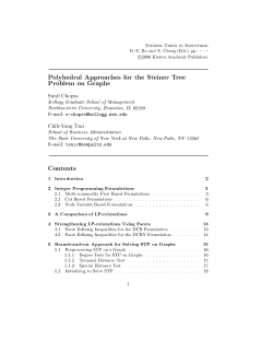 Polyhedral Approaches for the steiner Tree Problem on Graphs