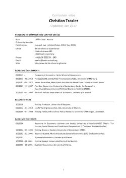 curriculum vitae: christian traxler