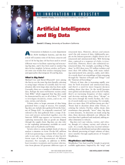 Artificial Intelligence and Big Data - ISI