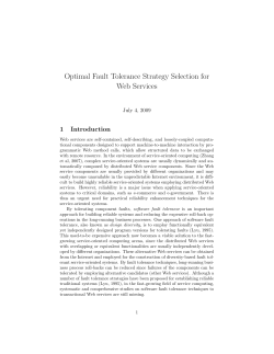 Optimal Fault Tolerance Strategy Selection for Web Services