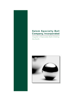 Salem Specialty Ball Company, Incorporated