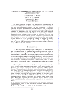 A REVEALED PREFERENCE RANKING OF US