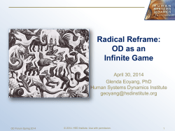 Radical Reframe: OD as an Infinite Game