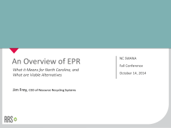 An Overview of EPR - Jim Frey