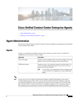 Cisco Unified Contact Center Enterprise Agents