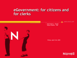 eGovernment: for citizens and for clerks