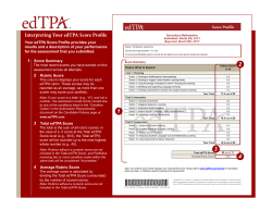 Interpreting Your edTPA Score Profile