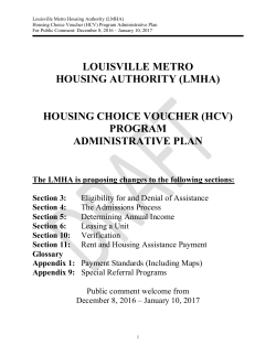 Full Text of Proposed Housing Choice Voucher Program