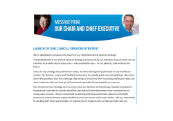 Chair and Chief Executive message about our