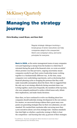 Managing the strategy journey