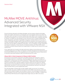 McAfee MOVE AntiVirus: Advanced Security Integrated with VMware