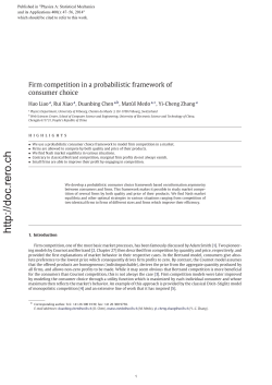 Firm competition in a probabilistic framework of