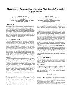 Risk-Neutral Bounded Max-Sum for Distributed Constraint
