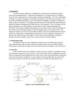 1. Introduction The memory game application is designed for