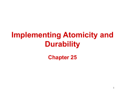 Implementing Atomicity and Durability