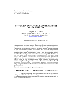 an overview on polynomial approximation of np