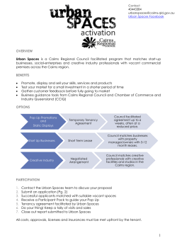 Urban Spaces Participant Application
