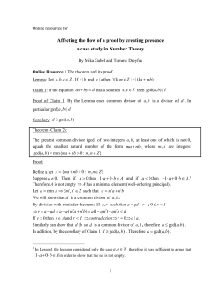 Online Resource 1 The theorem and its proof