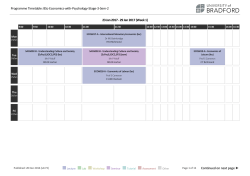 BSc Economics with Psychology Stage 3 Sem 2