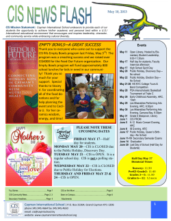 empty bowls&mdash;a great success - Cayman International School