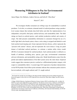 Measuring Willingness to Pay for Environmental Attributes in Seafood*