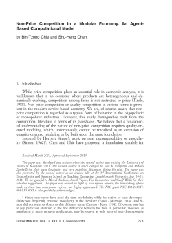 Non-Price Competition in a Modular Economy. An