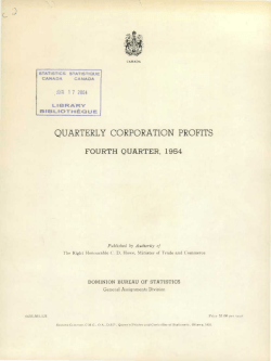 QUARTERLY CORPORATION PROFITS
