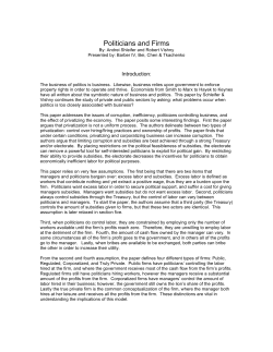 Politicians and Firms