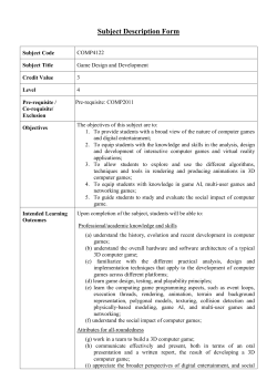 COMP4122 Game Design and Development