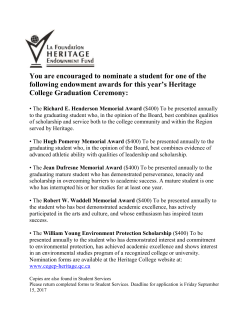 List of Endowment Awards