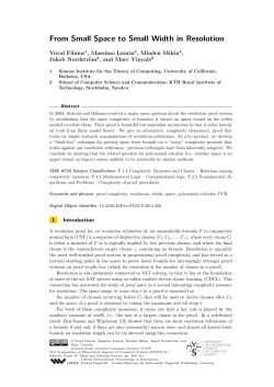 From Small Space to Small Width in Resolution