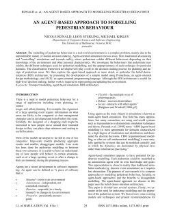 an agent-based approach to modelling pedestrian behaviour