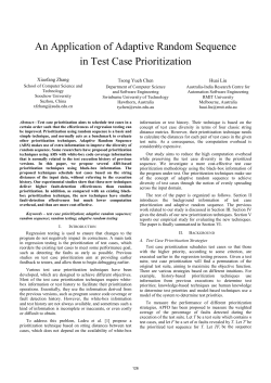 An Application of Adaptive Random Sequence in