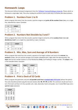 C# Basics - Homework