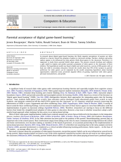 Parental acceptance of digital game-based learning