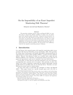 On the Impossibility of an Exact Imperfect Monitoring Folk Theorem"