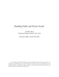 bundling public and private goods