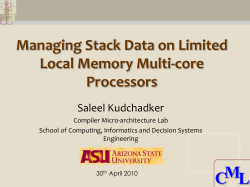 CSE 591: Low Power Computer Architecture