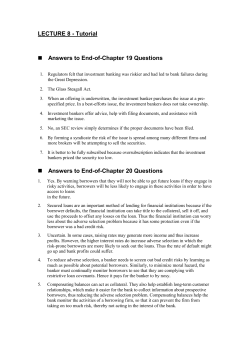 LECTURE 8 - Tutorial