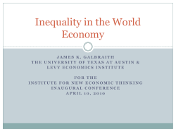 Inequality in the World Economy - University of Texas Inequality