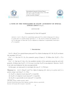 A note on the normalizer of Sylow 2-subgroup