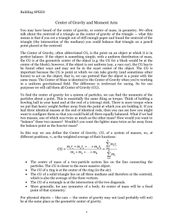 NASCAR_files/Center of Gravity and Moment Arm
