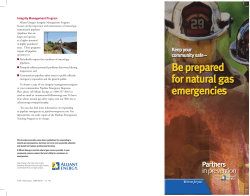 Be prepared for natural gas emergencies