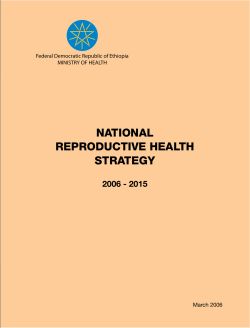 Ethiopia National Reproductive Health Strategy