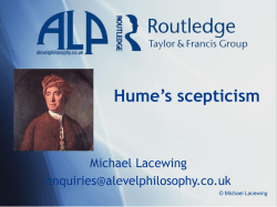 Hume`s scepticism