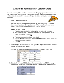 Activity 2: Favorite Treat Column Chart