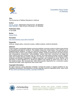 The Economics of Welfare Standards in Antitrust