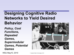 Cognitive Radio Technologies and WANN